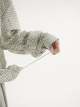 By hood check shirt -3C