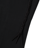 Layered Tied Drape Mermaid Skirt - BLACK