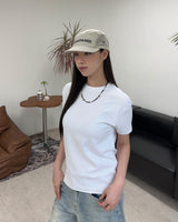 アンネン クロップ スリム ショートスリーブ Tシャツ