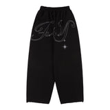 エンジェルヴィンテージスウェットパンツ (BLACK) F25QD819