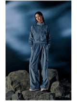 Velour Sporty Track Crop Zip-Up