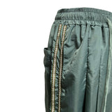 (3color) Hippie Pintuck Wide Nylon Banding Pants