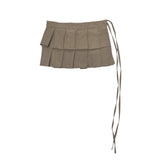 Pleated wrap pants set