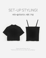 Land cropped shirt & sleeveless set
