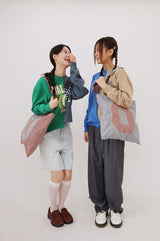 0 Applique Check Eco Bag / Red