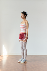 stripe sleeveless red