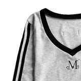 BINDING TRACK LINE V-NECK T (3color)