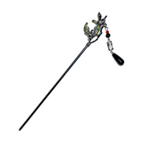 Black goth moon ornamental hairpin