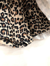 Leopard Shirring Skirt Pants