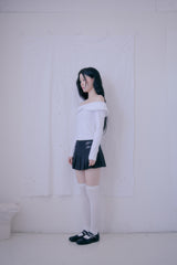 Plum Pleats Skirt (Black)