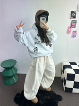 ボスサイズフリーススナップロングパンツ 🧸🩵🤍6カラー