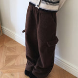 molz soft wool wide cargo pocket pants
