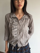 Edinburgh pleated blouse (2color)