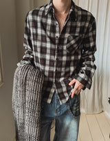 25FW★ [LANARCH] Destroyed Check Shirt