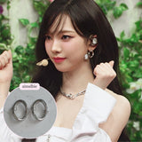 ノッティドオーバルリングピアス