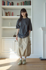 26SS★ Dino Stitch Embroidered Pigment Short Sleeve Tee