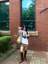 I♥ME レオルーズフィットラブ半袖Tシャツ (ホワイト)