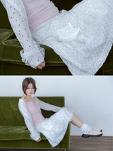 ロゼットポケットスカート(white)