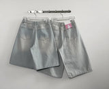 Kneb   Washing denim Bermuda shorts [Basic & Long]