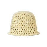 VZ Long Label Punching Knit Bucket Hat / Yellow