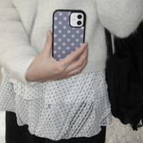 snow dot purple gray