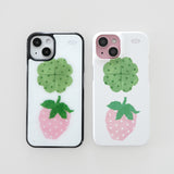BIG PINK STRAWBERRY case (glass bumper)
