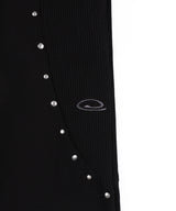 Waffle Stud Sweatpants (Black) K25QC692