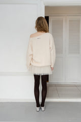 Tutu shirring skirt_ivory