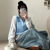 Tory Two-Way Track Line Coloring Embroidery Zip-Up