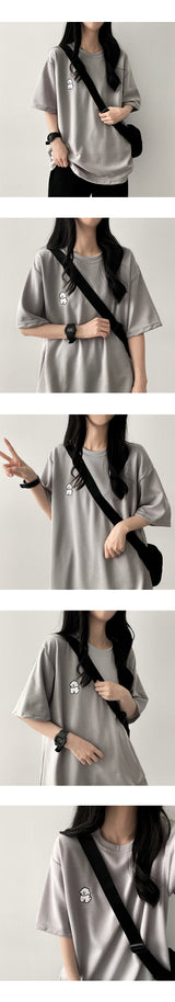 シャンジエンブロイダードショートスリーブTシャツ