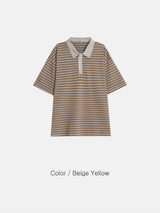 Rohm Pigment Dyed Stripe Polo Tee – 4 Colors