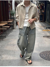 [Unisex] リネンクロップチェックシャツ ver.2(3color)