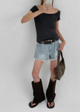 [MADE] Kiesel Damage Denim Short Pants