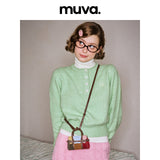 muva. バイカラー イヤホンポーチ付き ミニショルダーバッグ