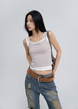 Double layered sleeveless (set product)
