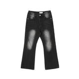 ASCLO Diagonal Incision Bootcut Denim Pants