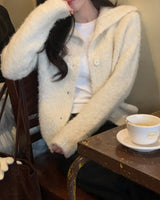 アイロンハイネックニットカーディガン