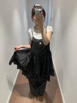 バックレスラッフルワンピース (3color)