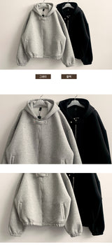 Bado Neoprene Over Snap Hooded Zip-Up Jumper