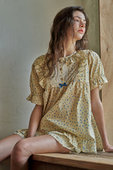 Rivona Short-sleeve Two-piece Yellow[24181WTSSN]