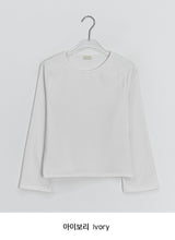 ヒップン ラウンド クロップ ロングスリーブ Tシャツ