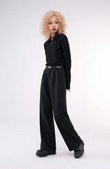 Four-color loose straight-leg casual pants