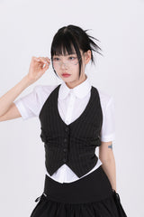 Lovely Chic Backless Tailored Vest