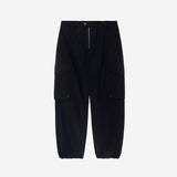 FRONT ZIP CARGO PANTS BLACK
