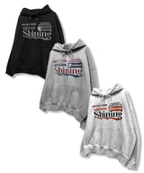 Shining Graphic Combing Hoodie_Gray