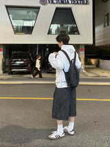 [Linen] カーペンダーバンディングバミューダパンツ