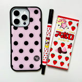 [MADE] m dot. (pinkblack) glass bumper iPhone case