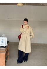 high-end wide long trench coat