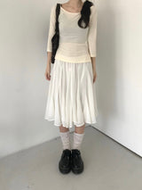シフォンミディスカート (one color)