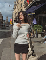 Bianca off-shoulder wool knit